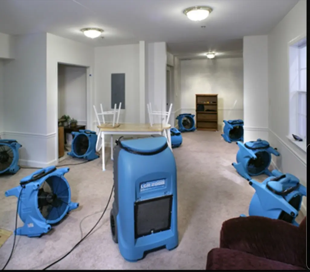 Air movers and dehumidifier setup for Water Extraction & Removal in Massapequa Park