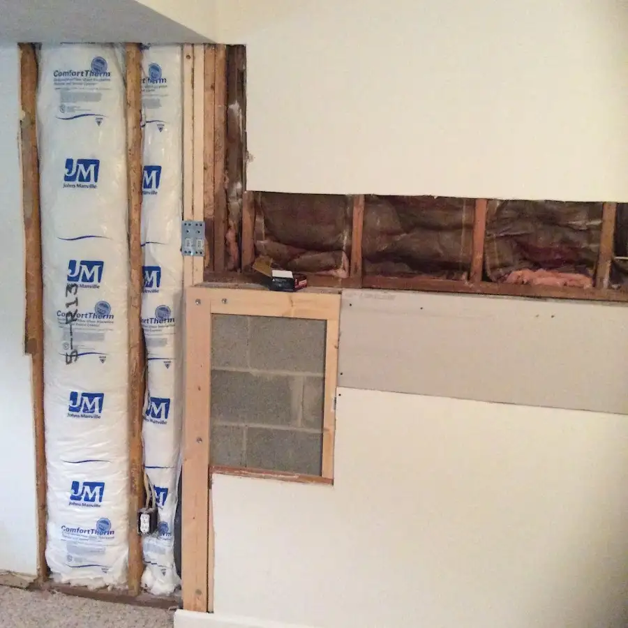 Wall insulation replacement during Contents Cleaning & Restoration in Massapequa Park